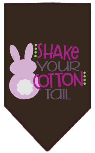 Shake Your Cotton Tail Screen Print Pet Bandana Cocoa Small